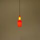 Italian red opaline pendant light - 1960s