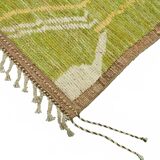 Handmade Turkish One of a Kind 203 cm x 303 cm Green Wool Carpet