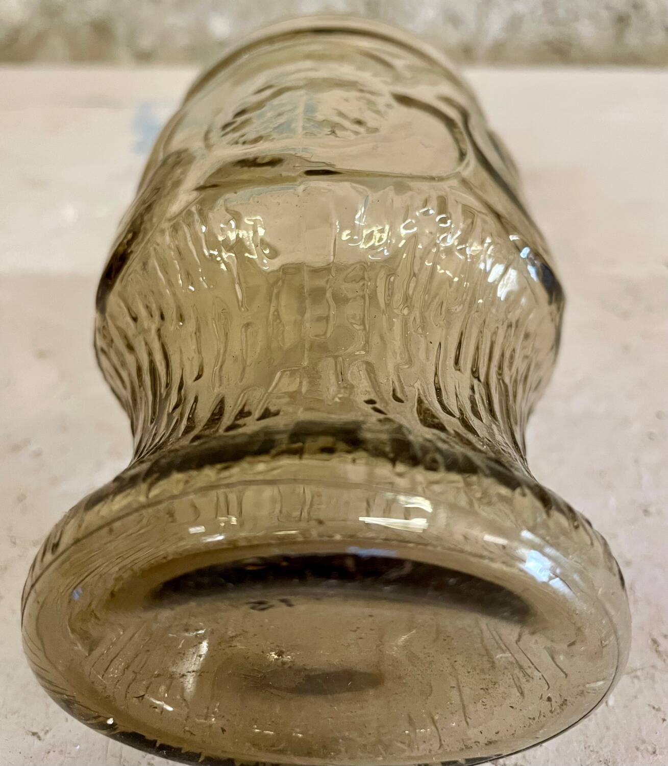 Service à orangeade verre fumé noir ancien/vintage