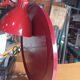 Vintage red round mirror