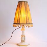 Lampe de table en verre doré opalin, années 1920