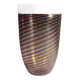 Large glass art vase filigrana Cenedese with multicoloured bands.
