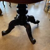 napoleon iii violin table mahogany top with drawers legs with castors