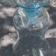 Tealight holder, blown glass candle holder in blue color from Biot glassworks