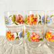 Verres vintage fleuris Arcoroc