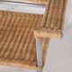 Pair of wicker and chrome armchairs