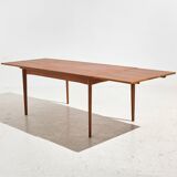 Restored teak dining table by henry kjærnulf for vejle mk9395