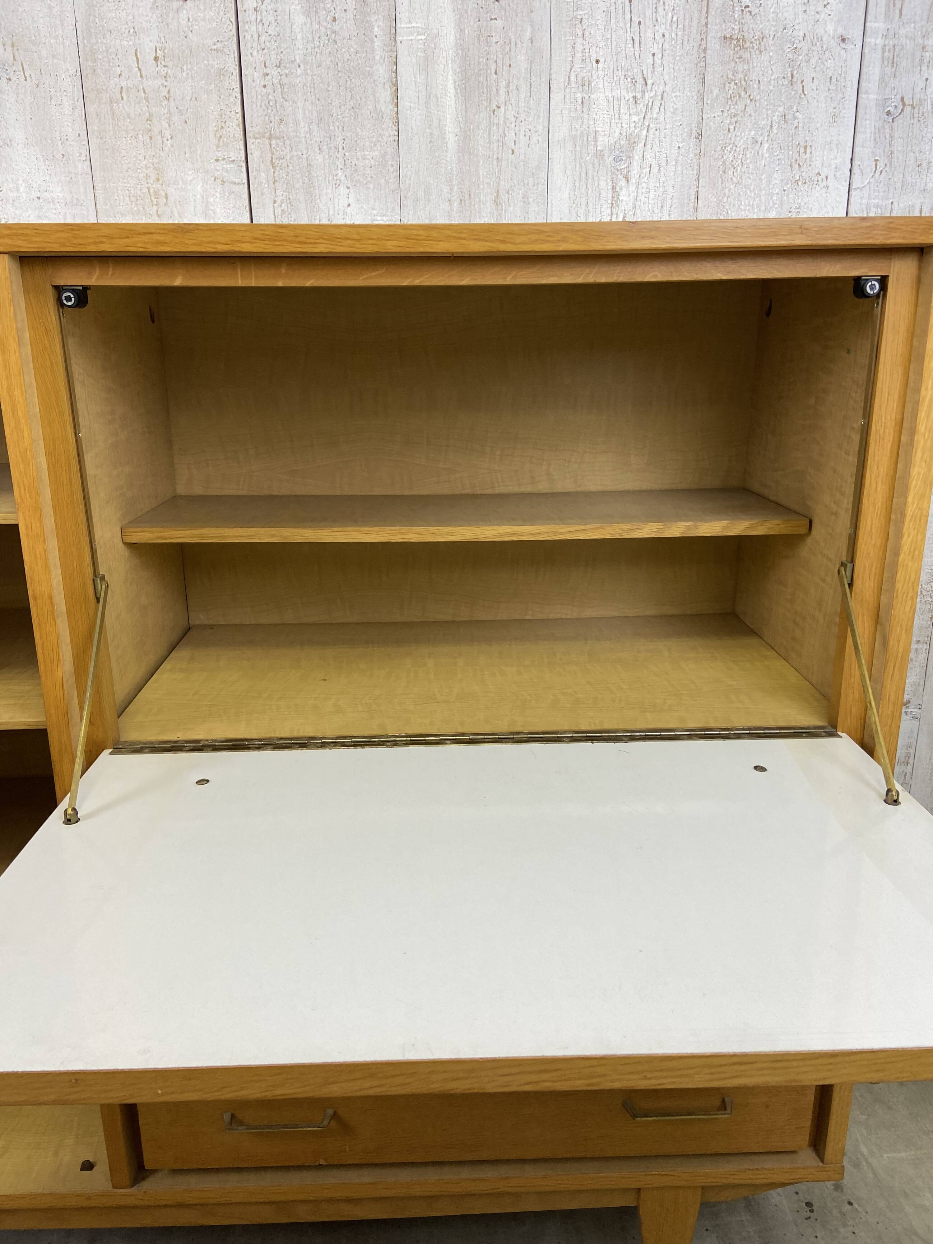 Vintage wood/wicker cabinet