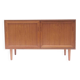 Small vintage Danish Scandinavian sliding sideboard