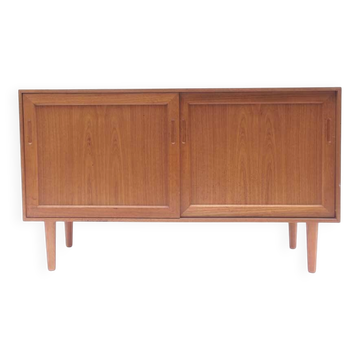 Small vintage Danish Scandinavian sliding sideboard