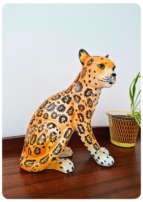 Léopard en céramique – Italie Années 70