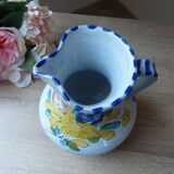 Pitcher ceramic decoration hand-painted vintage