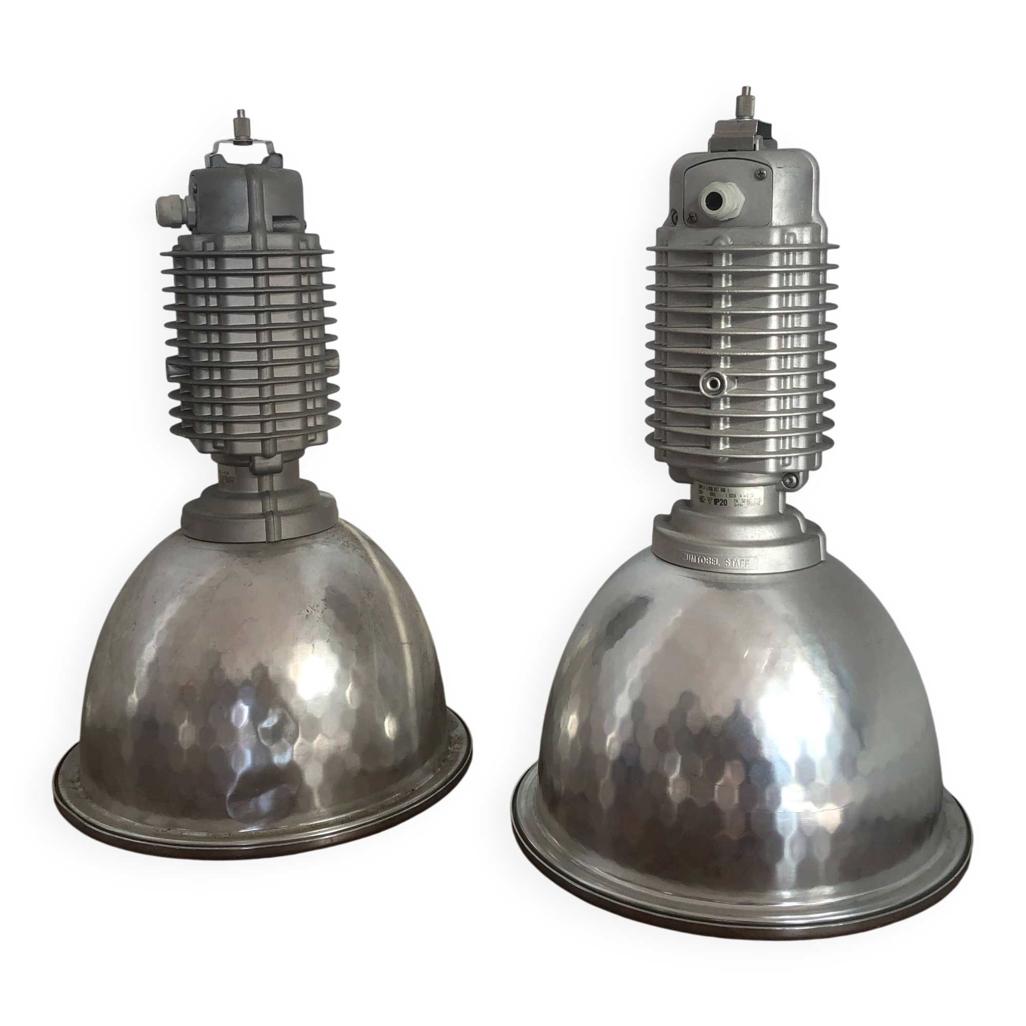 Large Zumtobel Copa D-1 pendant lights // Charles Keller 1990 // Set of 2