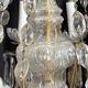 Large chandelier with glass and gilded brass pendants – 10 arms – 80 cm