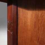 Art Deco carved oak Side Table, Belgium ca. 1920