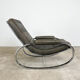 Fauteuil à bascule vintage en cuir italien
