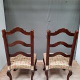 Paire de chaises anciennes pieds sabot
