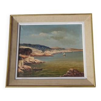 Paysage méditerranéen, signé Alberti, 55x46cm