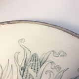 Dessous de plat 21,8cm faïence monté sur métal