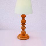 Grande lampe de table vintage en pin de Markslöjd, années 1970.