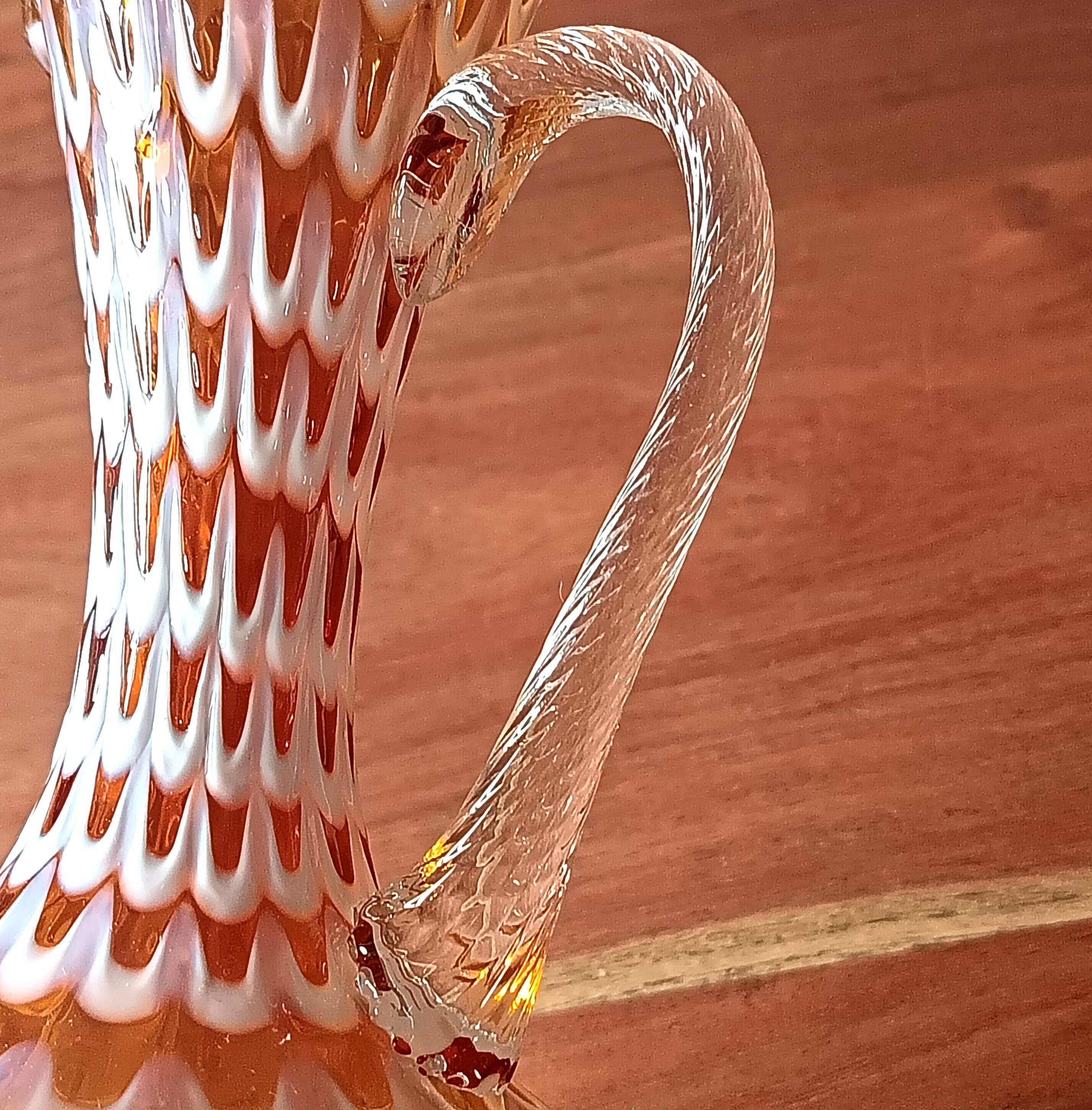 Vintage Murano style amber glass vase