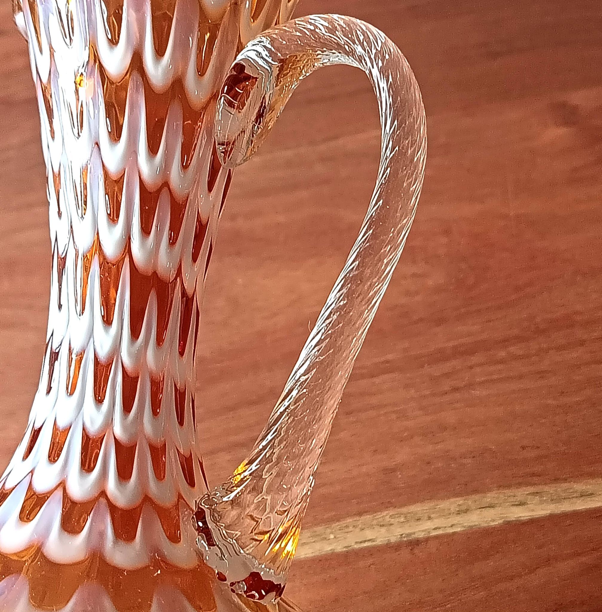 Vintage Murano style amber glass vase