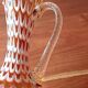 Vintage Murano style amber glass vase