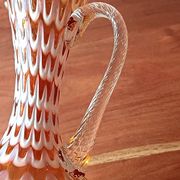 Vintage Murano style amber glass vase