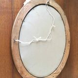 Oval mirror carved gilded wood