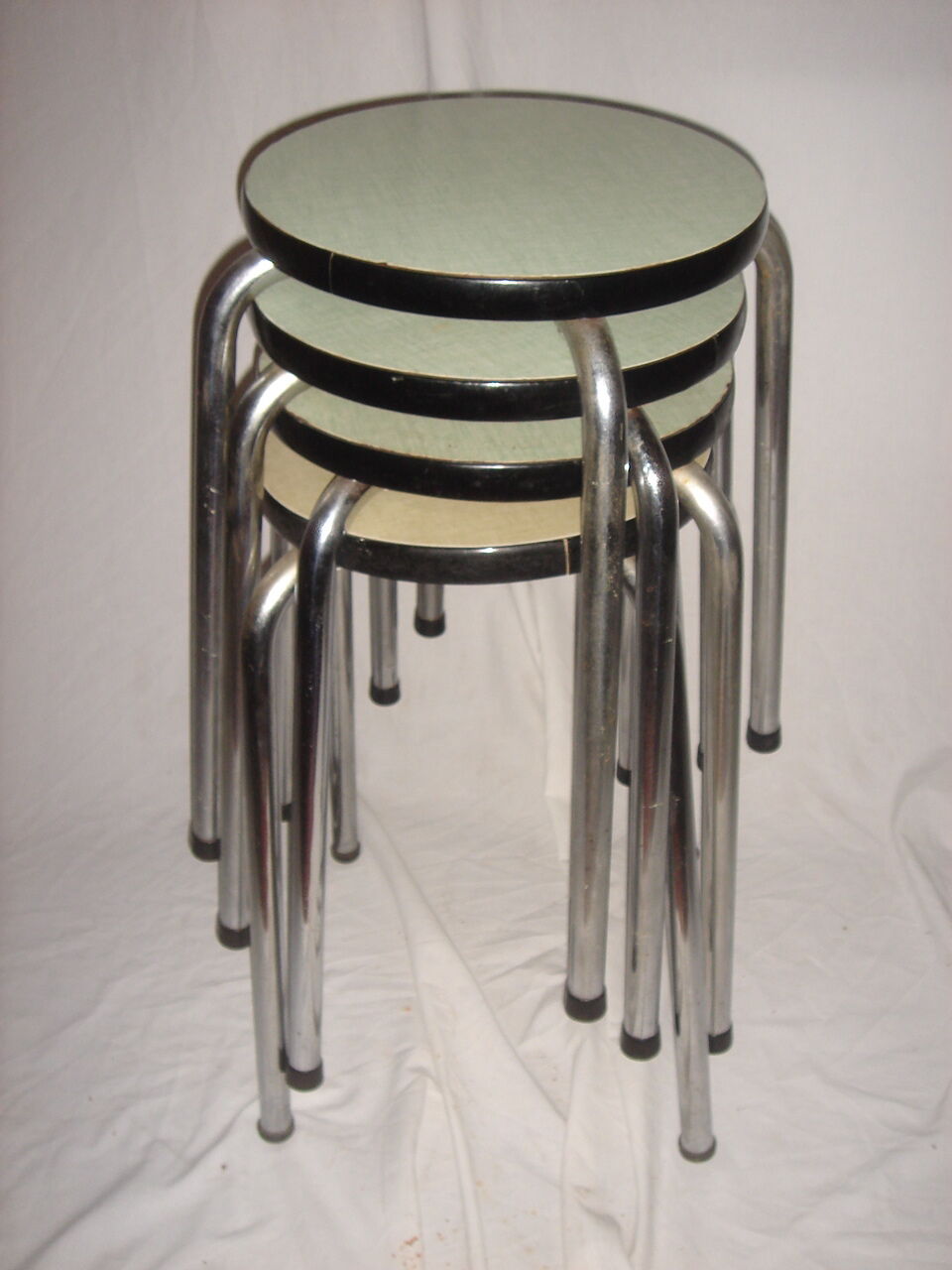 1965 Green or yellow formica stool