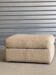 Pouf / Ottoman - Large pouf in textured beige fabric