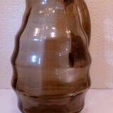 Blown glass pitcher, smoked "Art-déco"