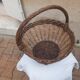 Panier tressé osier et noisetier