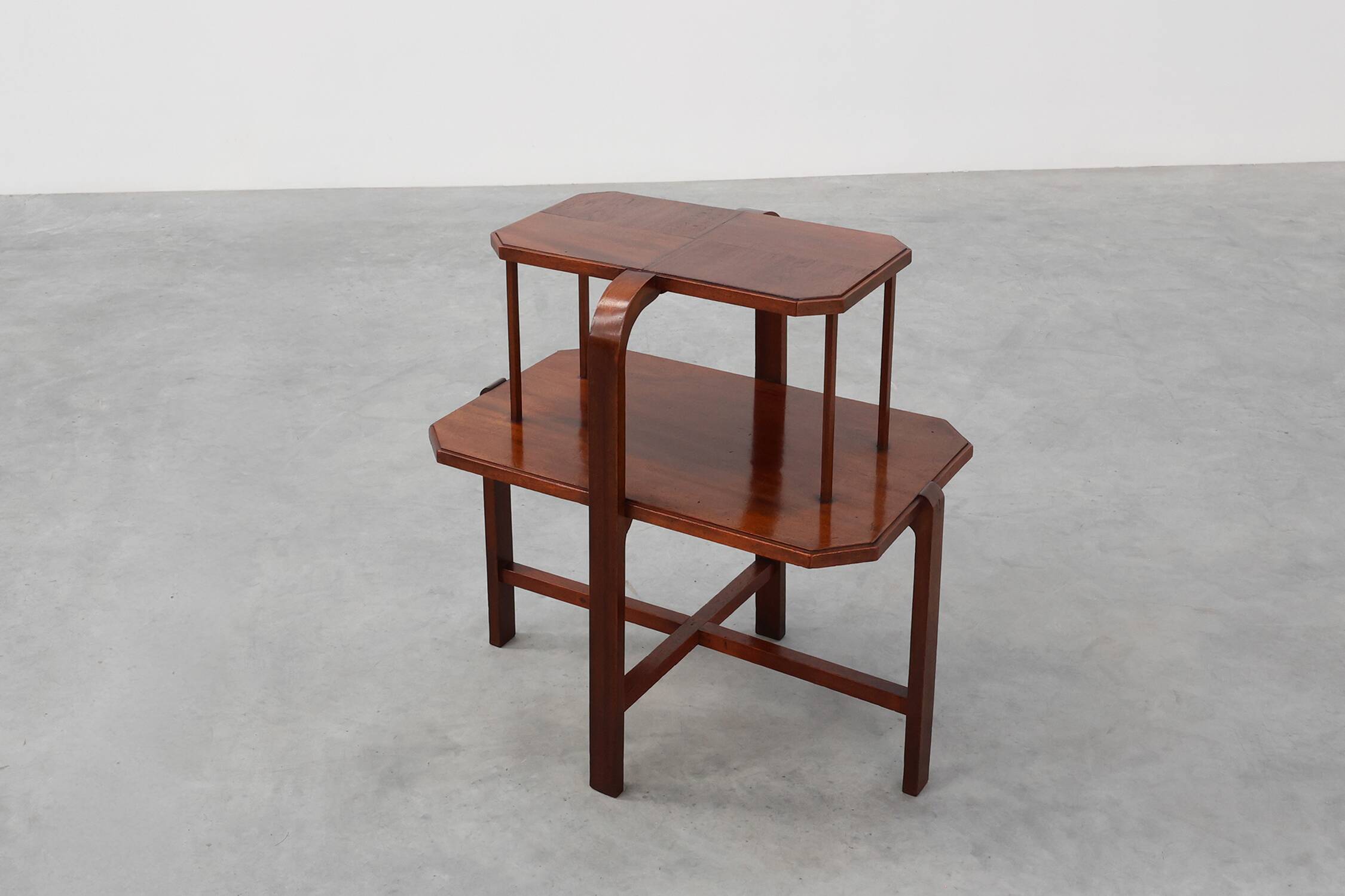 Art Deco Two-Tier Side or Centre Table in Wood, France ca. 1920
