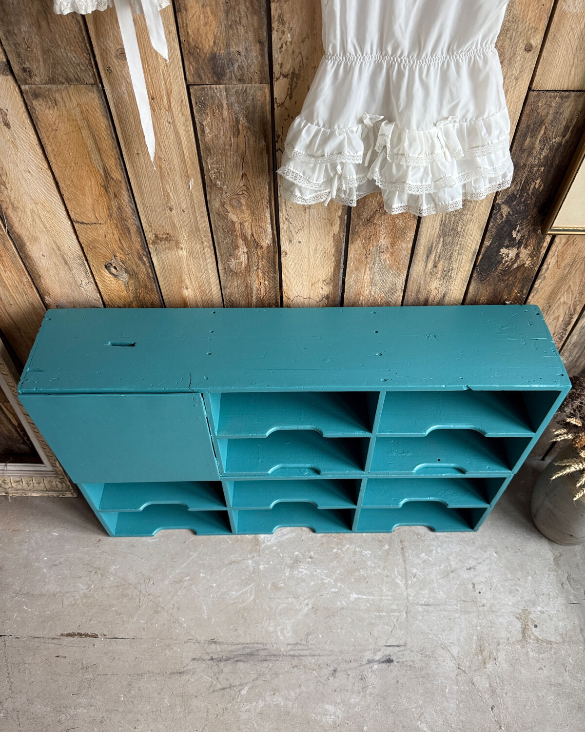 Large vintage wooden mail sorter (refurbished)