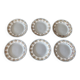 Flat plates set of six HBC Choisy le Roi Elianne decor