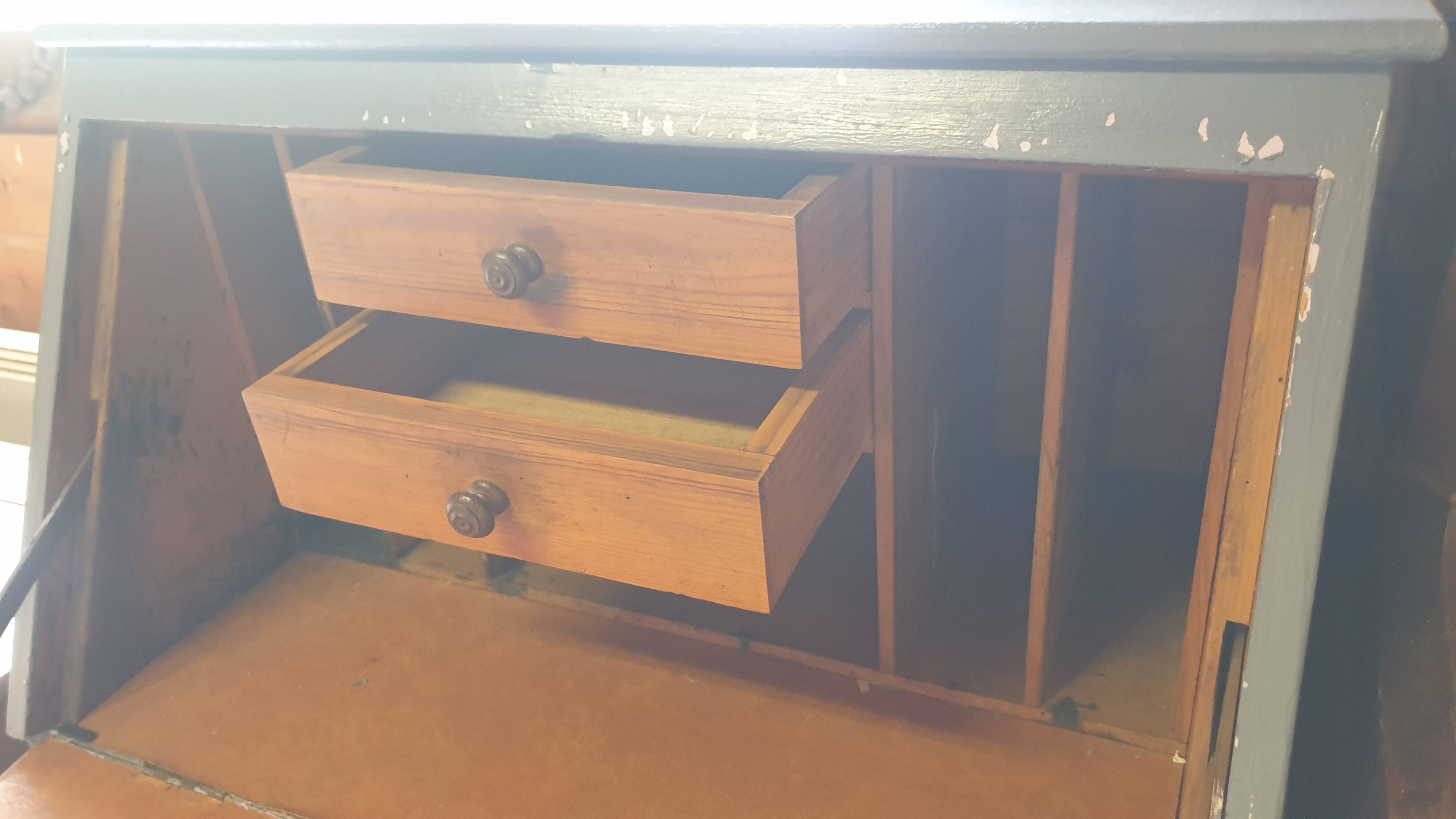 Blue school desk, early 20th century