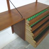 Unité murale en teck de Poul Cadovius pour Cado des années 1960