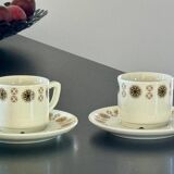 2 Tasses à PDJ avec sous-tasse Apilco an'. 80