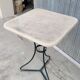 Parisian bistro pedestal table in antique marble