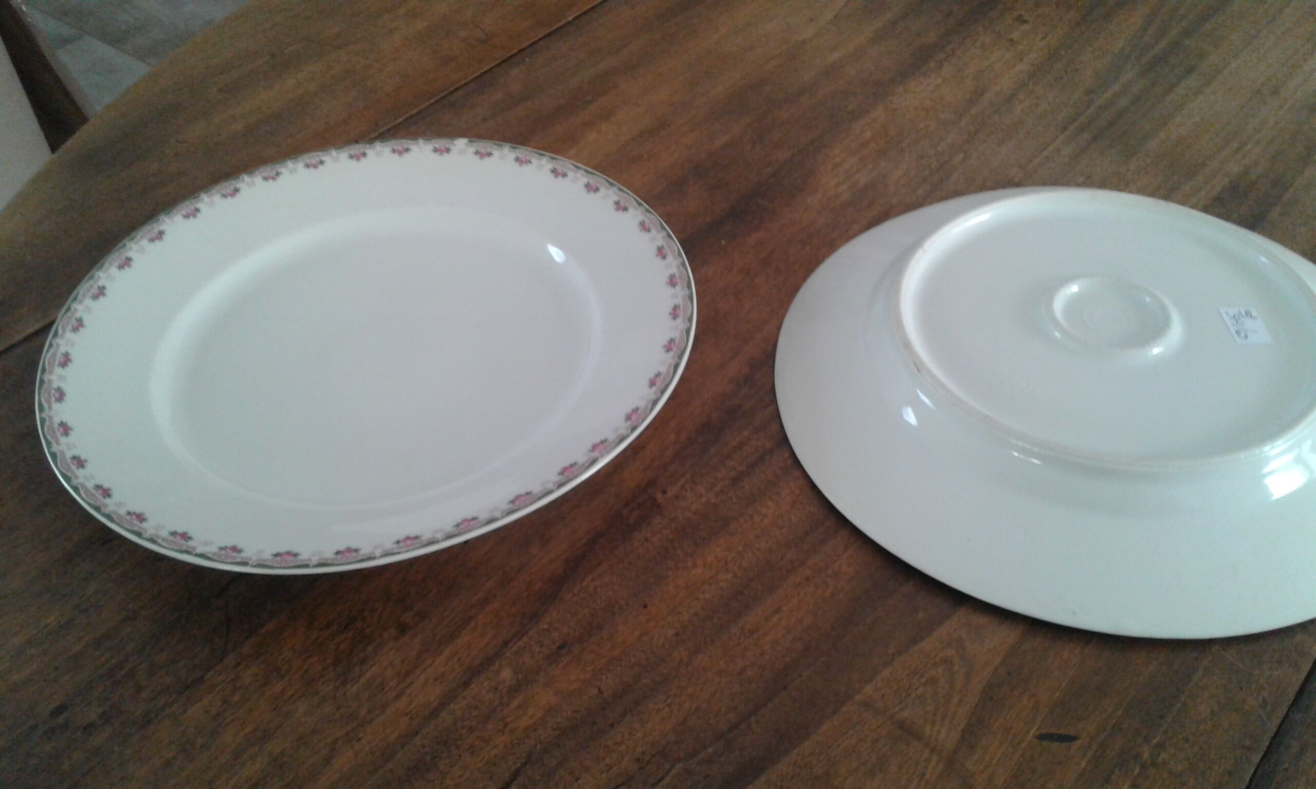 2 round dishes slightly hollow .porcelain Limoges