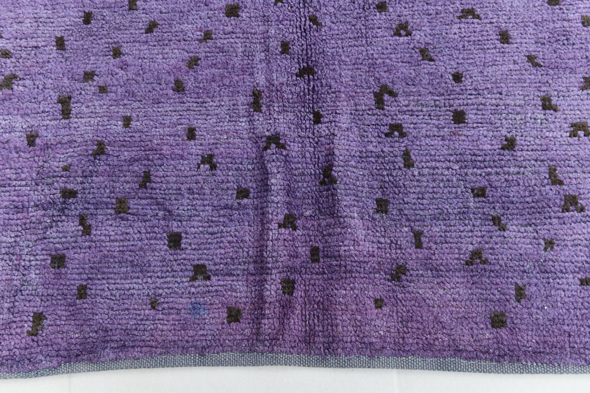 Purple & Brown Polka Dot Kilim Rug, 206x263Cm
