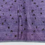 Purple & Brown Polka Dot Kilim Rug, 206x263Cm