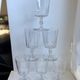 Set of 6 large wine glasses, crystal wine water engraved early twentieth century