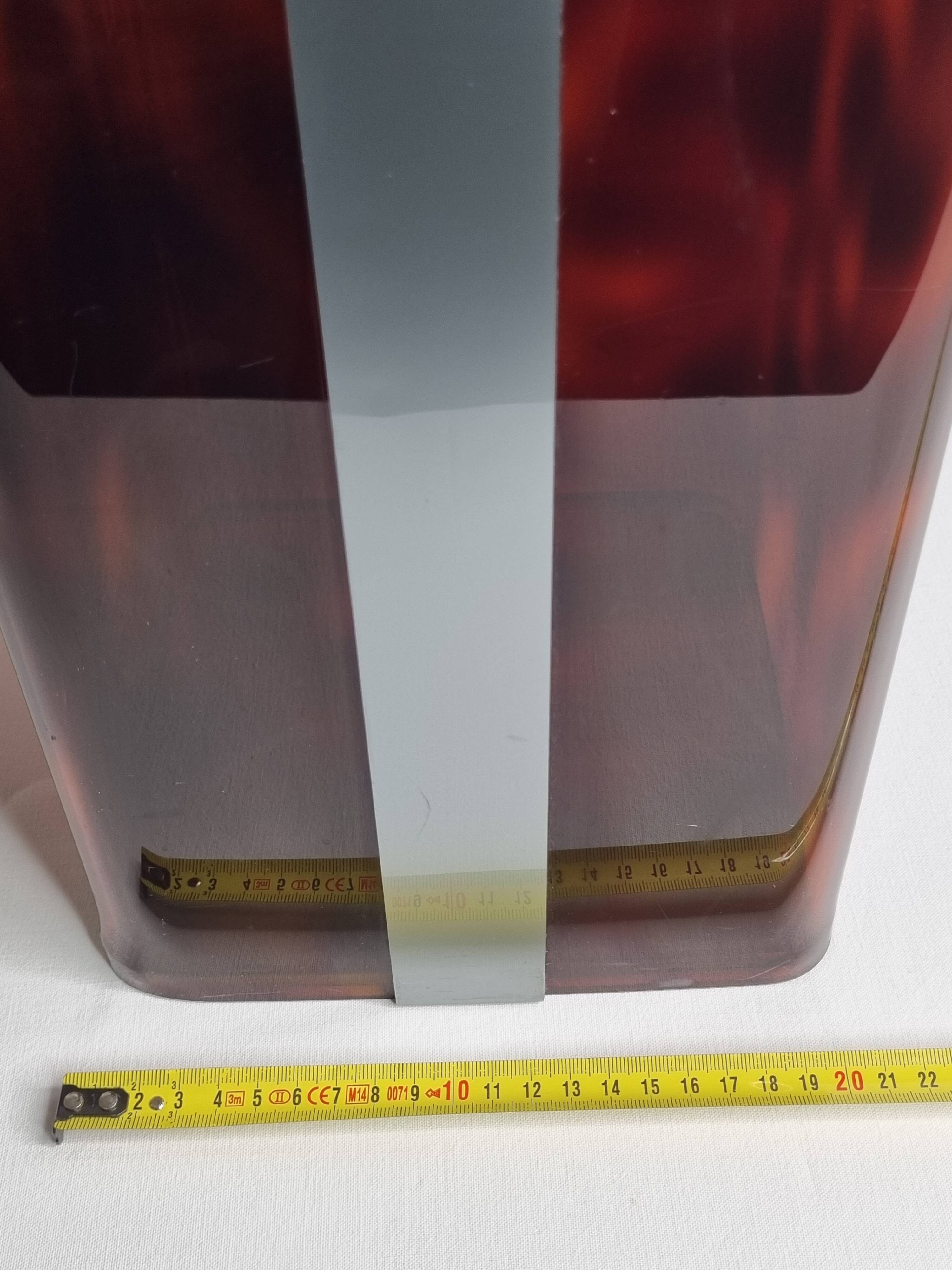 Tortoiseshell Lucite wastepaper basket by Michel Dumas for Roche Bobois, 70