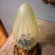 Luminaire globe verre ouraline ancien Art nouveau fin 19e début 20e siècle