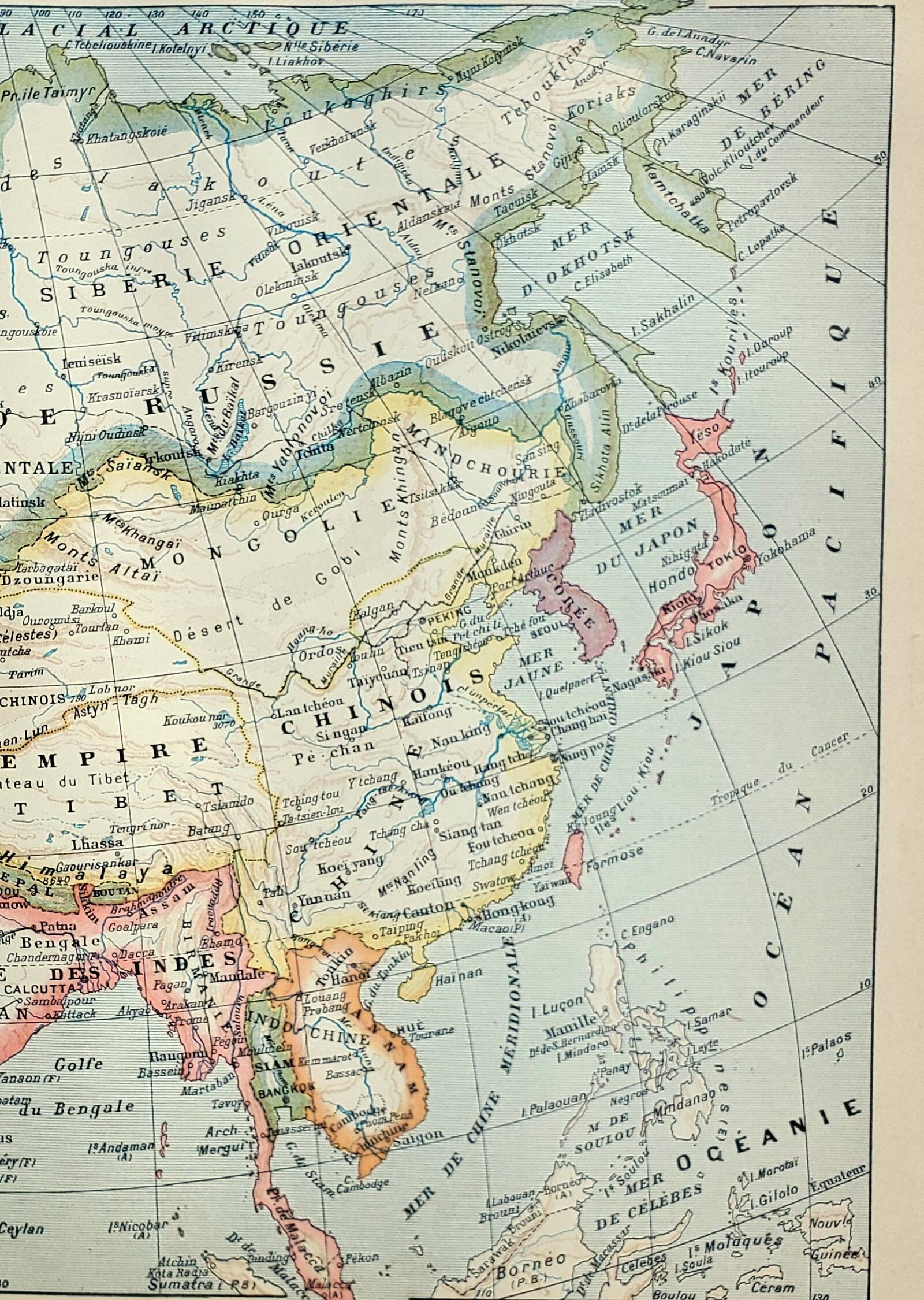 Antique engraving 1898, Austro-Hungarian Empire, map • Lithograph, original illustration