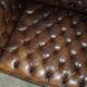 Vintage oversized Chesterfield canapé in hand-dyed leather.
