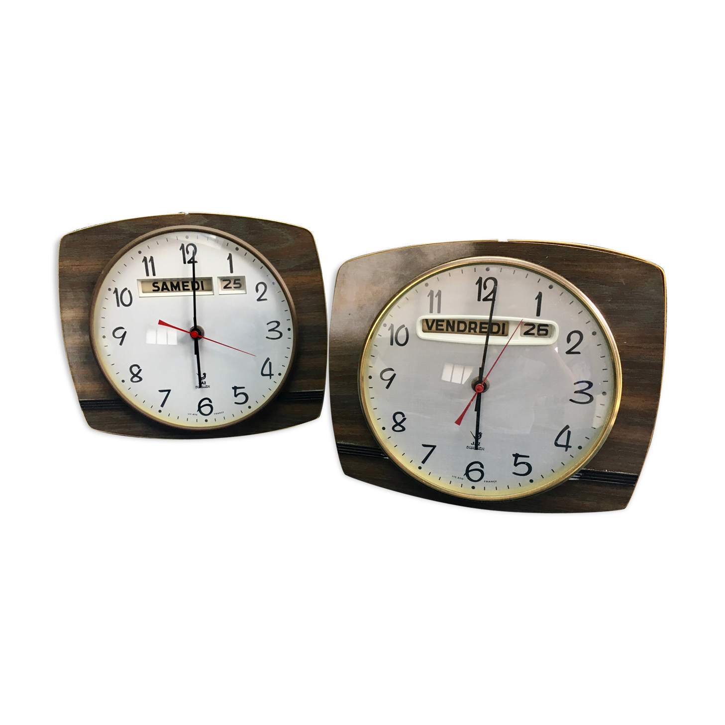Rare duo of vintage roll clocks JAZ Licato 1960