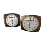 Rare duo of vintage roll clocks JAZ Licato 1960